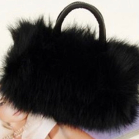 🔵Faux Rabbit Fur Mini Handbag - Picture 4 of 4